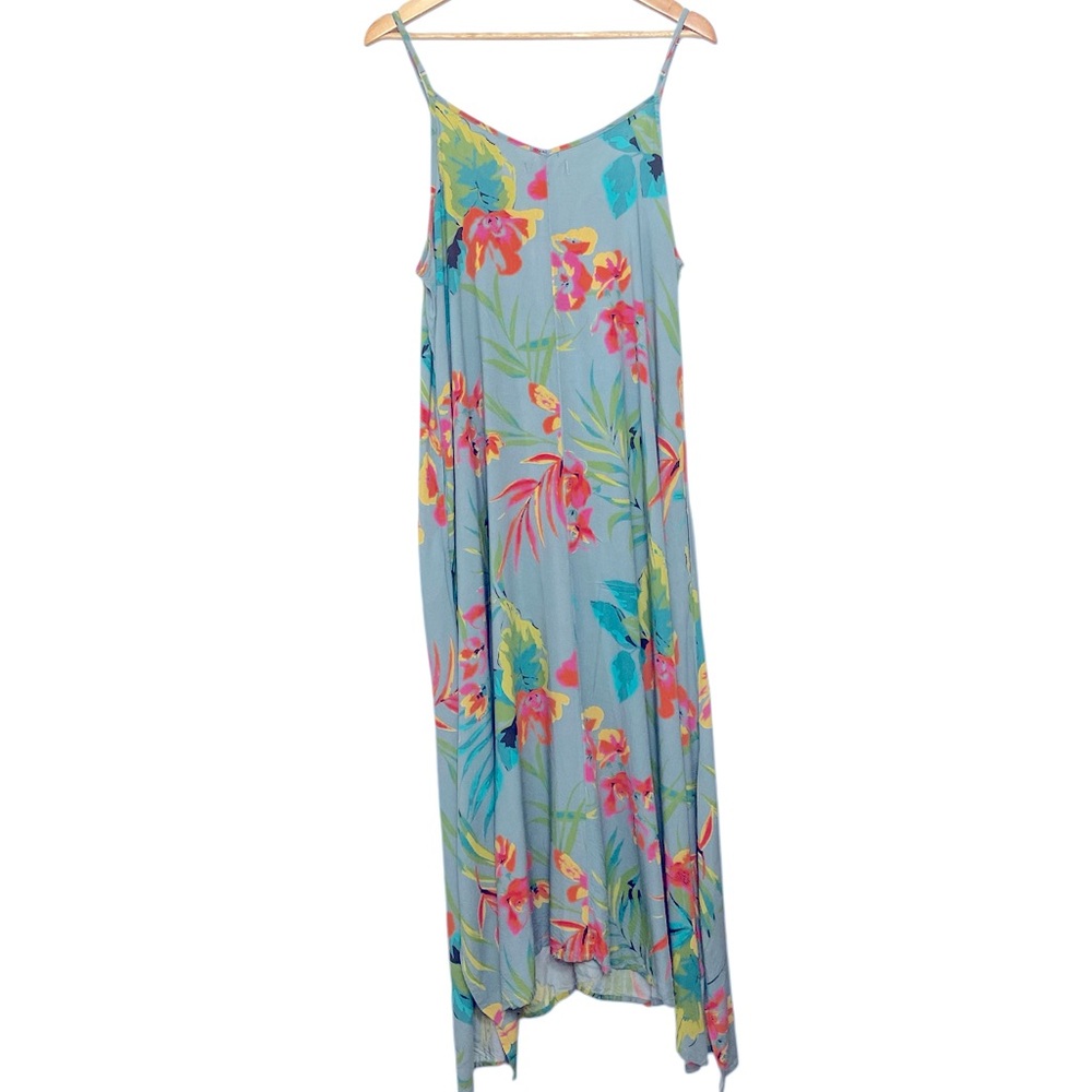 Natural Life Blue Floral Katrina Midi Slip Dress - Picture 5 of 9